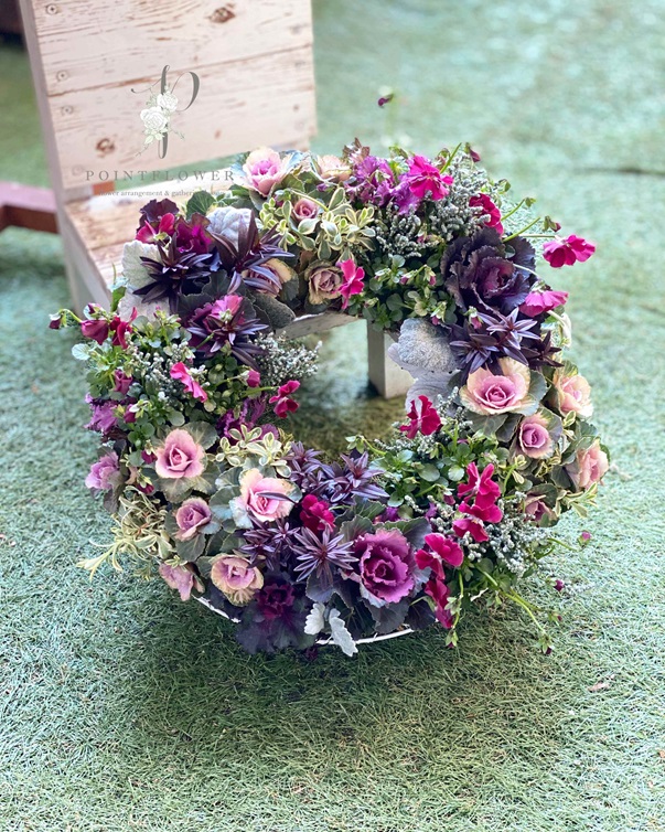 花束で植えこむ 寄せ植えギャザリング