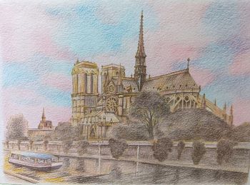 色鉛筆画 秋の建物風景 色鉛筆画 秋の建物風景 11月水彩色えんぴつ風景画コース「ドイツ秋」