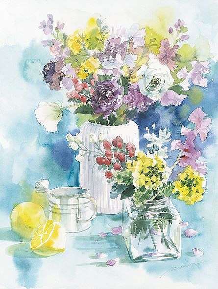 光を描く (日)透明水彩画8月