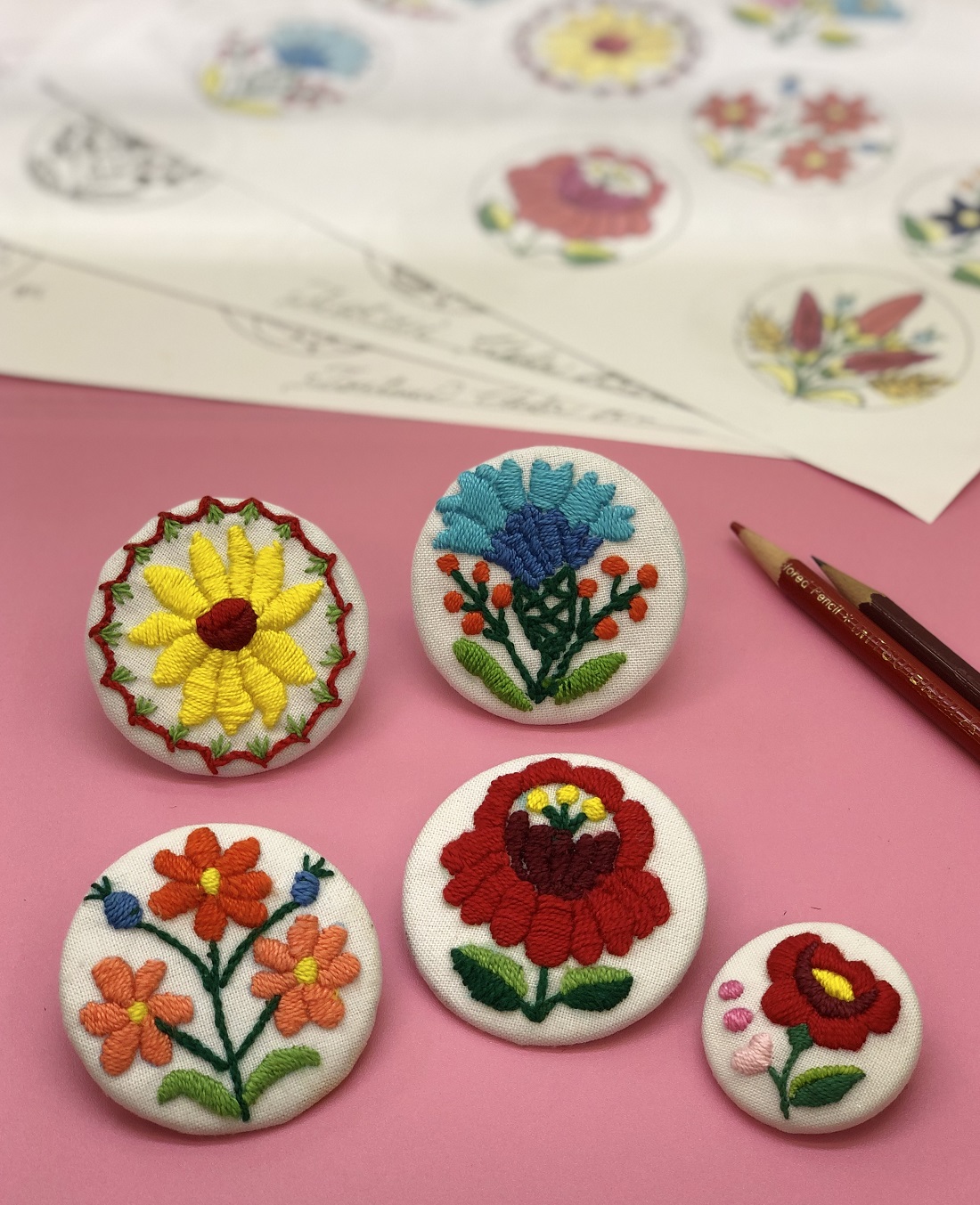ハンガリーのかわいい刺繡