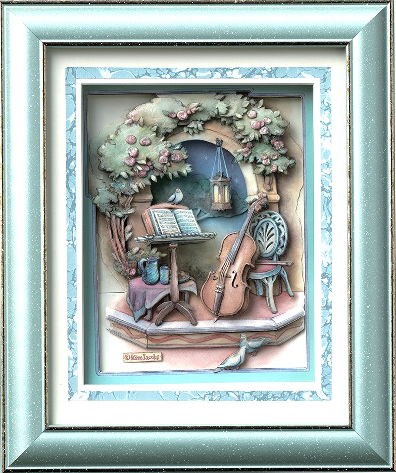 童話の森　シャドーボックス　アンティーク　額縁　赤ずきん　オリジナル　絵画 第4回 全国シャドーボックス 美術展 8 | Chronos Moon