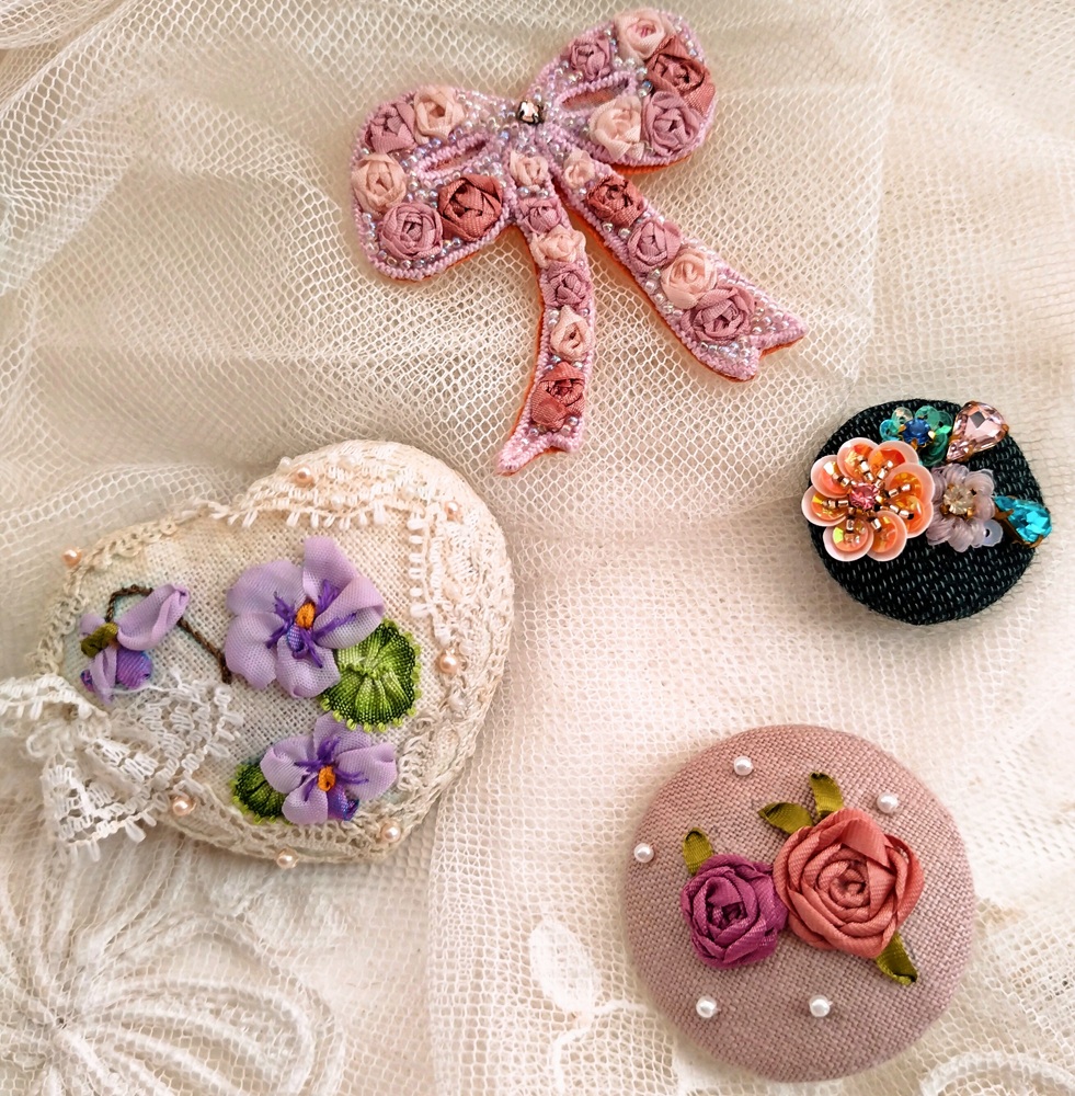 糸・ビーズ・リボンの彩り刺繍 小さな刺繍の時間 秋の新講座 10/14(火)特別体験会