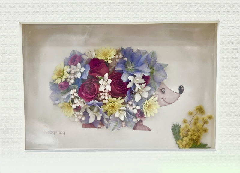 かわいいお花のハリネズミ レカンフラワー体験 秋の1DAY講座