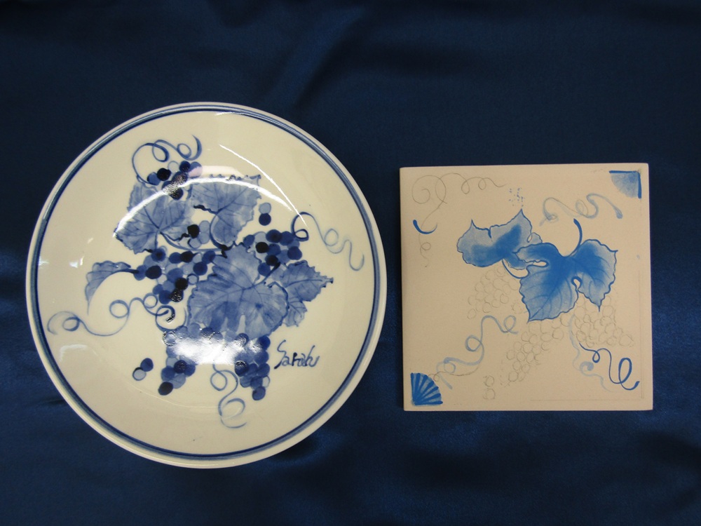 素焼き陶器の絵付 ポタリーペインティング 4/14体験