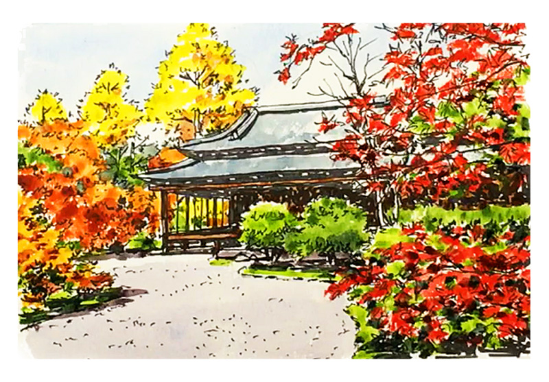 イラスト風景画
