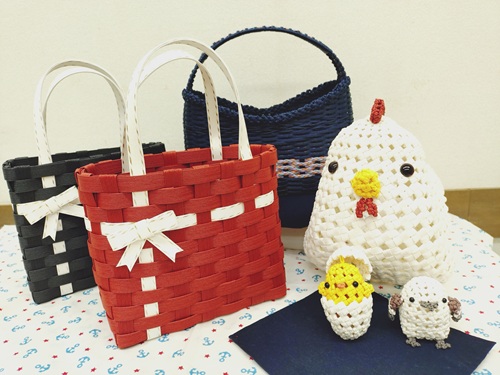 クラフトバンドのカゴバック&小物