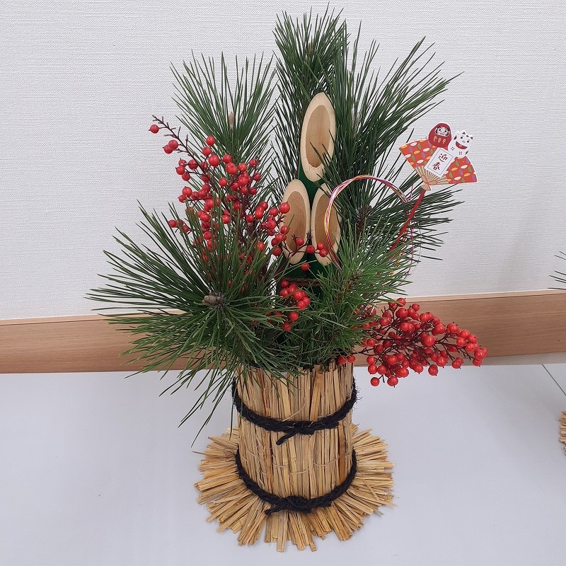 本物の竹や松を使用 招福ミニ門松づくり