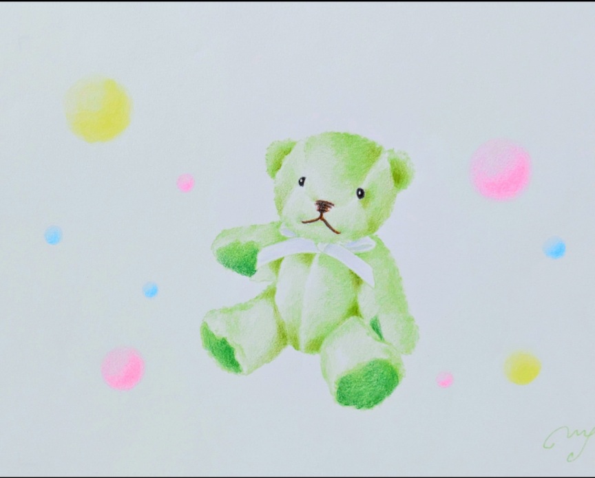 かわいいサイズのイラストが楽しい 小さな色鉛筆画
