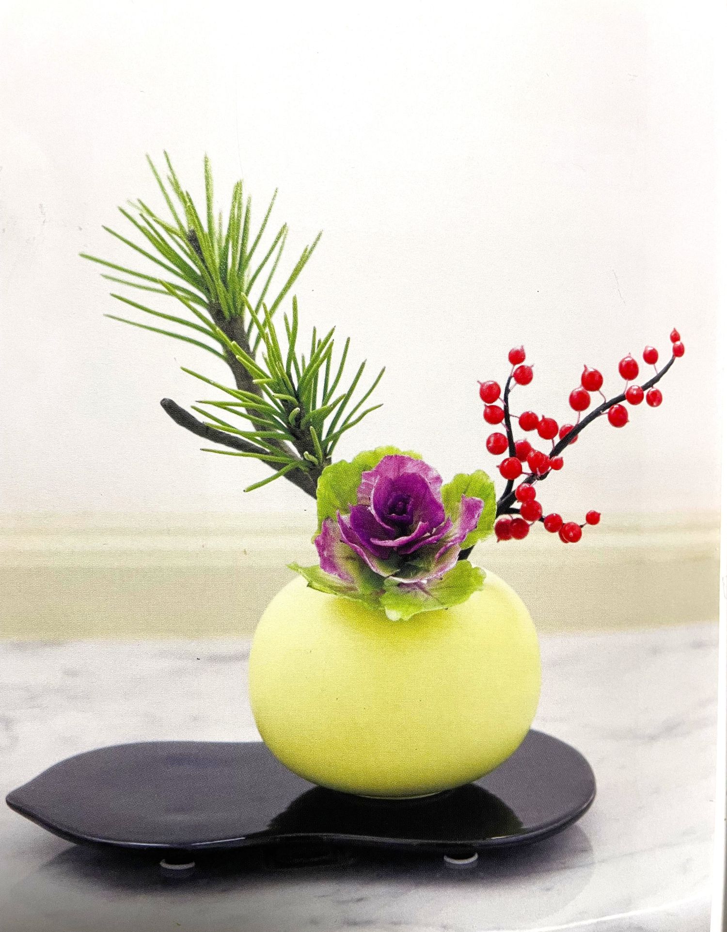 粘土で作る季節の草花 花実アートのお正月飾り (全3回) 秋の新講座 10/20スタート