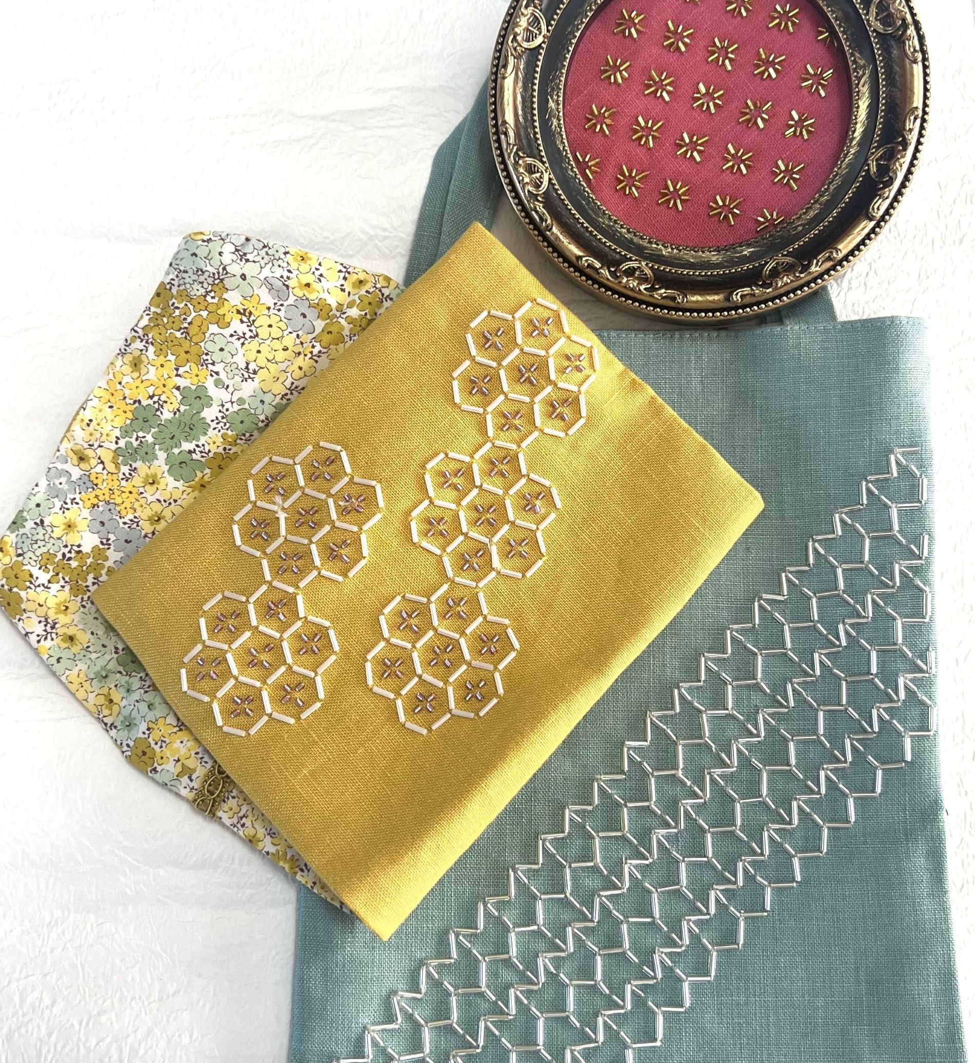 米永真由美 監修 ビーズ刺繡&ビーズ刺し子 ★秋の新講座★9月15日㈪特別体験会