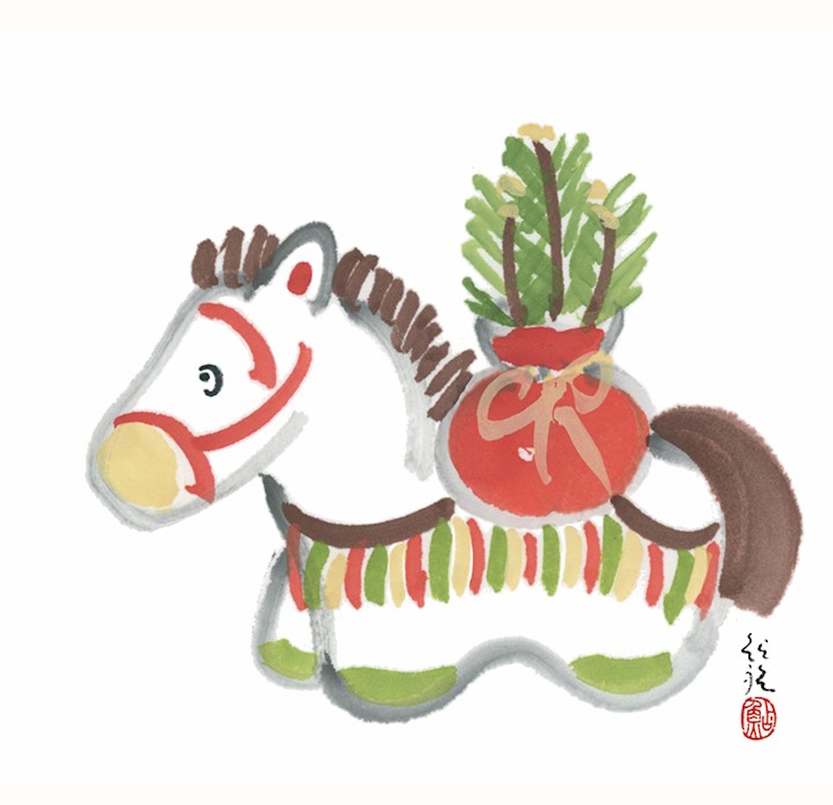 和のイラスト講座特別レッスン 鮎裕の「午」を描こう! らくちんな描き方で「午」になる