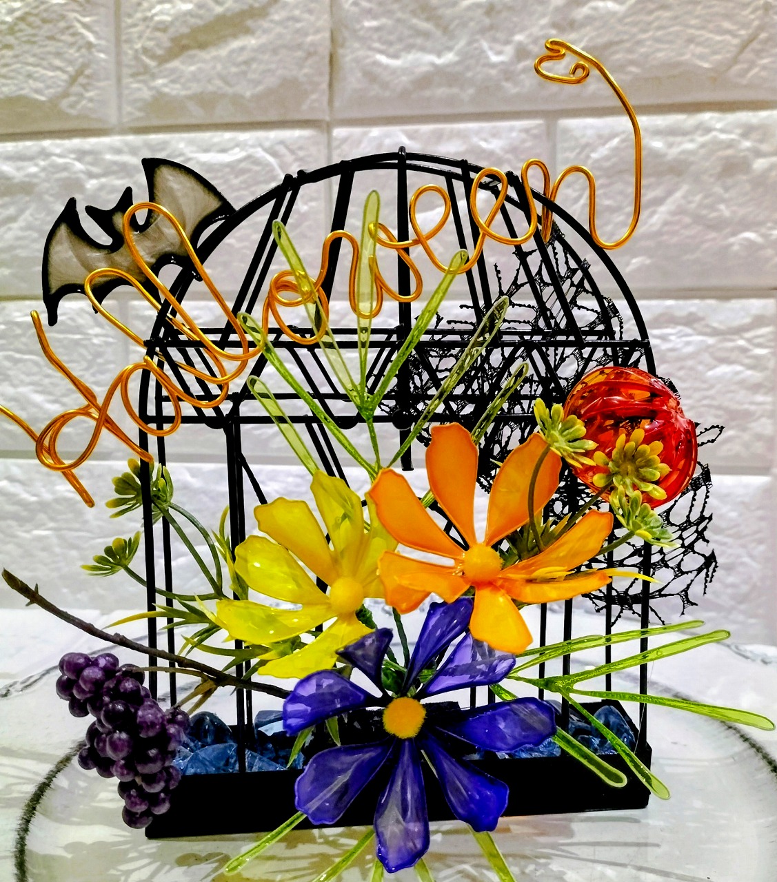 クリスタルのような透明感のあるお花 (全3回)アメリカンフラワー(ディップアート) 秋の新講座 全3回