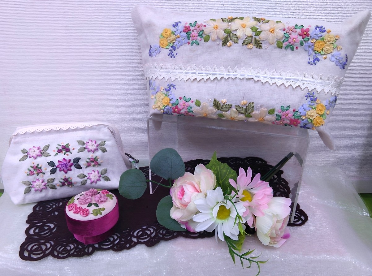 かわいい リボン刺しゅう&リボンワーク