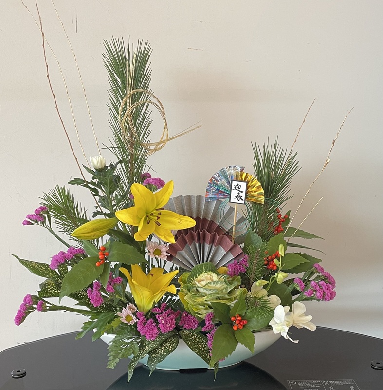 9513/花で結ぶ一年のはじまり お正月フラワーアレンジ HP限定冬の新講座 ≪お申込みは12/19(金)まで≫