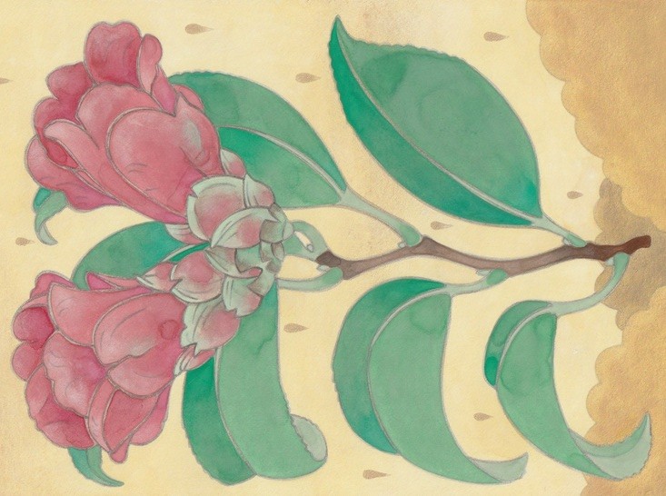 108/花を楽しく描く 日本画・アクリル画 HP限定冬の新講座 12/22(月)特別体験会≪お申込みは12/15(月)まで≫