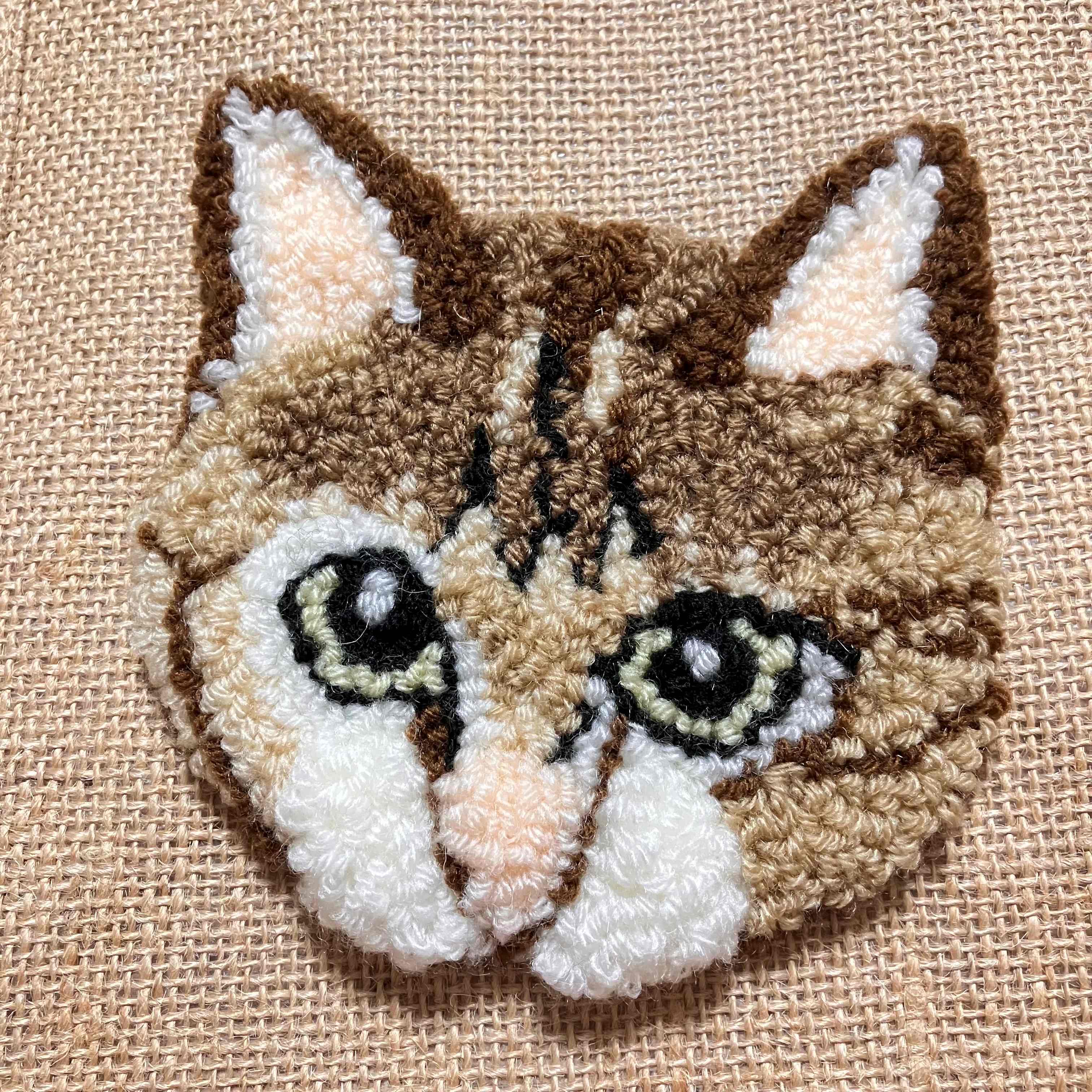 毛糸でふわもこ刺繡 パンチニードル