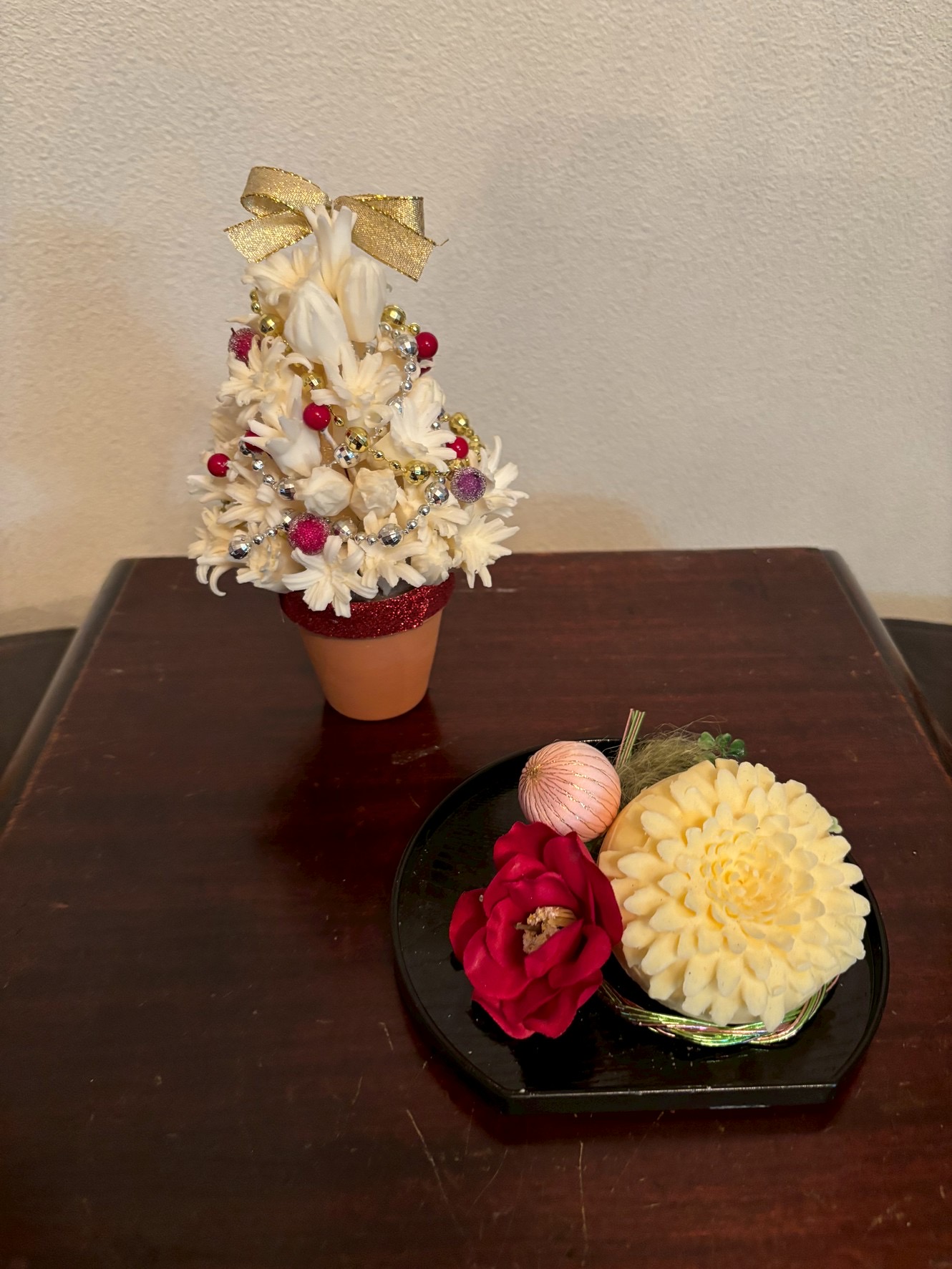 ソープで作ろう ソープで作るポンポンマム正月飾り HP限定12月の1DAYスペシャル講座