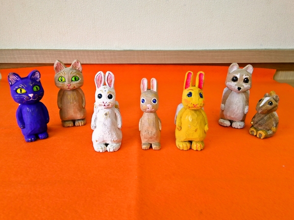 お好きな色でカラフルに かわいい動物彫刻 11月の新講座 11/26(水)特別体験会