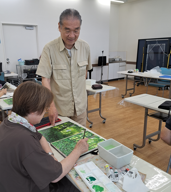 水彩・パステル・色鉛筆画 午後の絵画