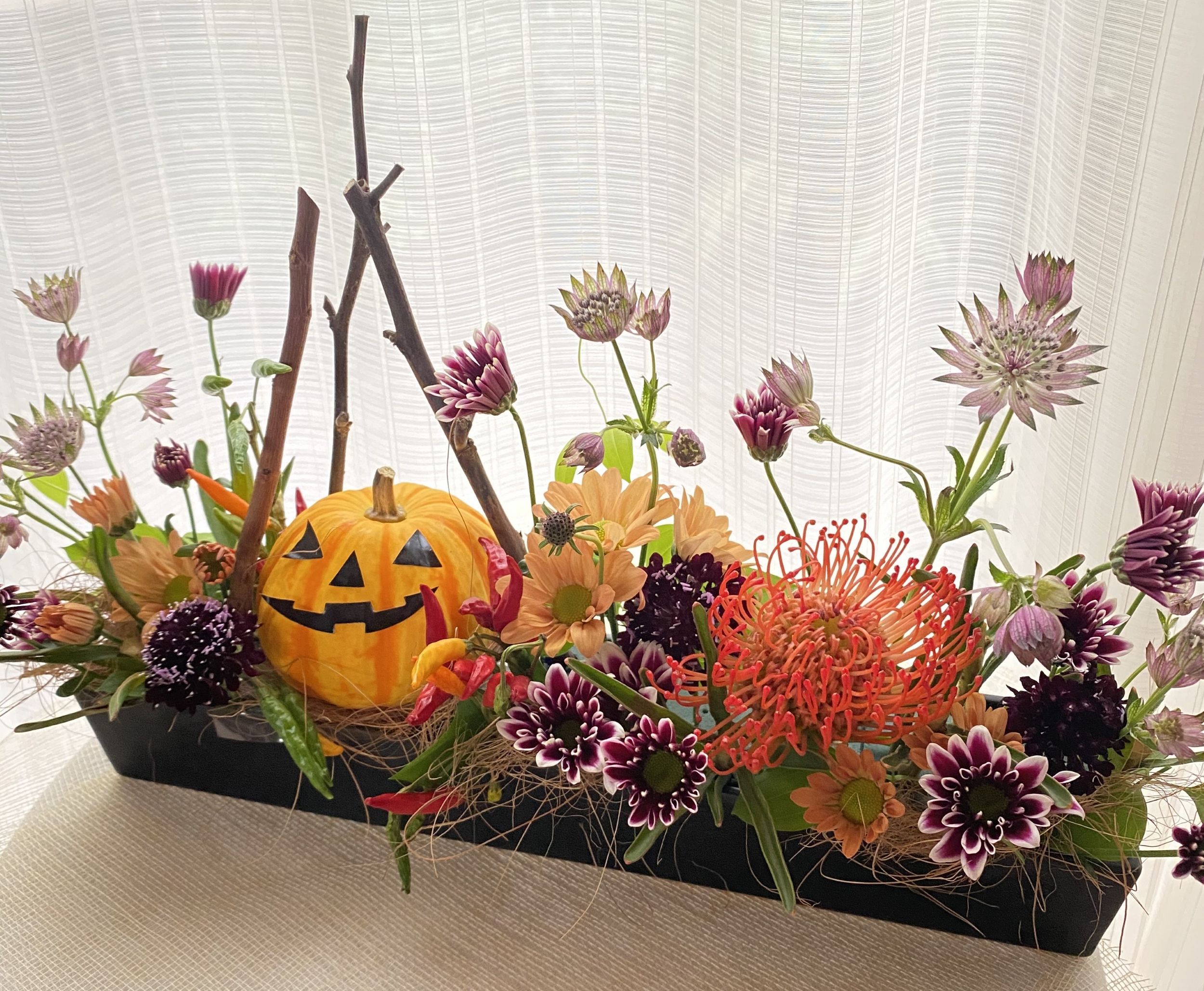 癒しの空間に フラワーアレンジメント(全3回) 秋の新講座