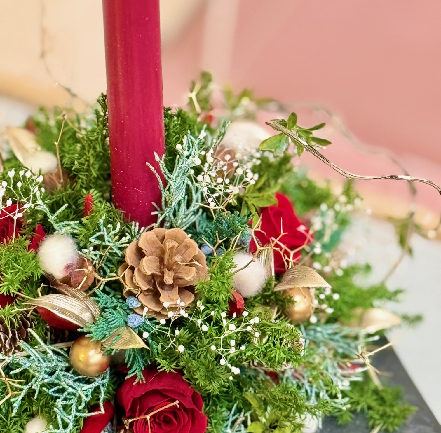 ウィークエンドにゆっくり学ぶ フラワーコーディネーション ★11/23はX’masキャンドルアレンジ