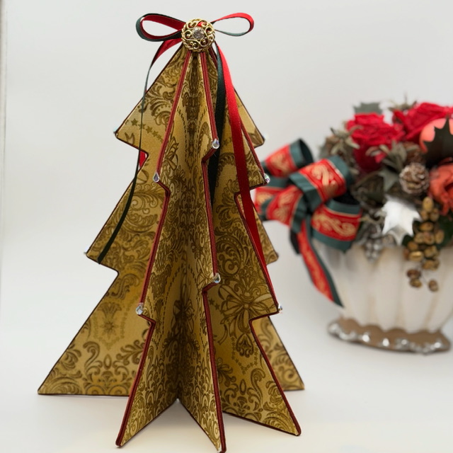 Xmasスペシャル カルトナージュでテーブルツリー