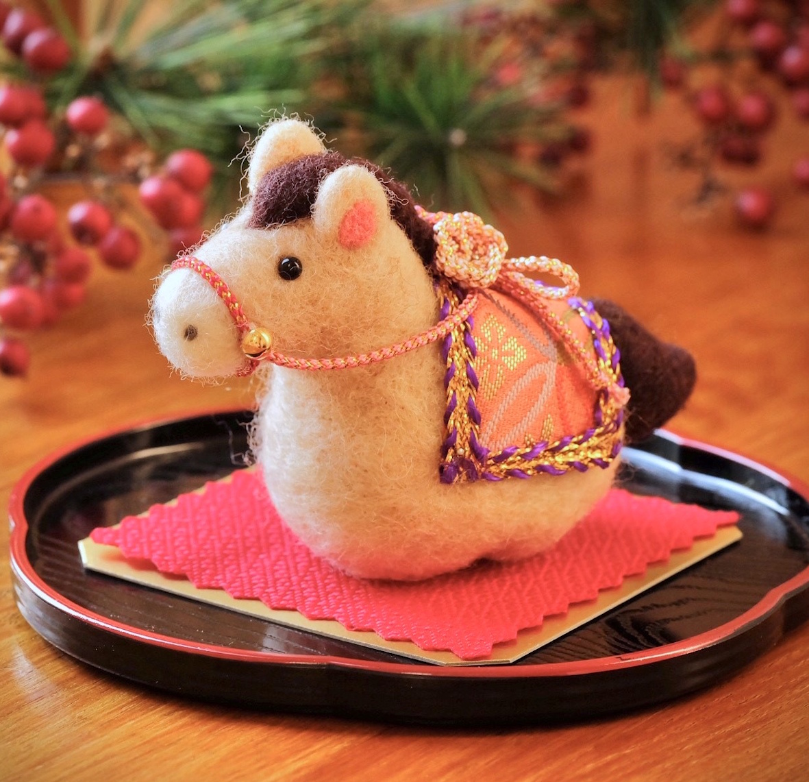 うま年の干支飾り・12/14(日) AMクラス 羊毛フェルトでかわいい干支飾り