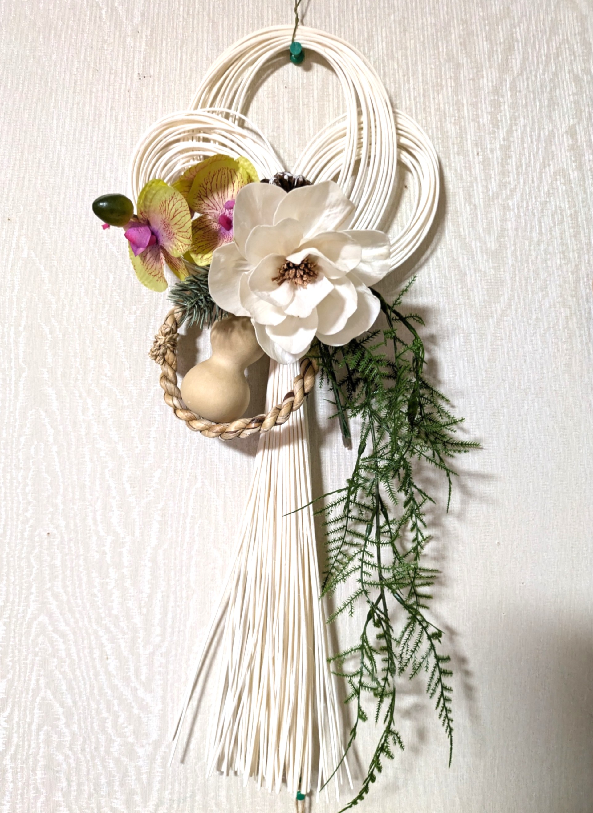 ソラフラワーで作るお正月のしめ縄作り しめ縄作り