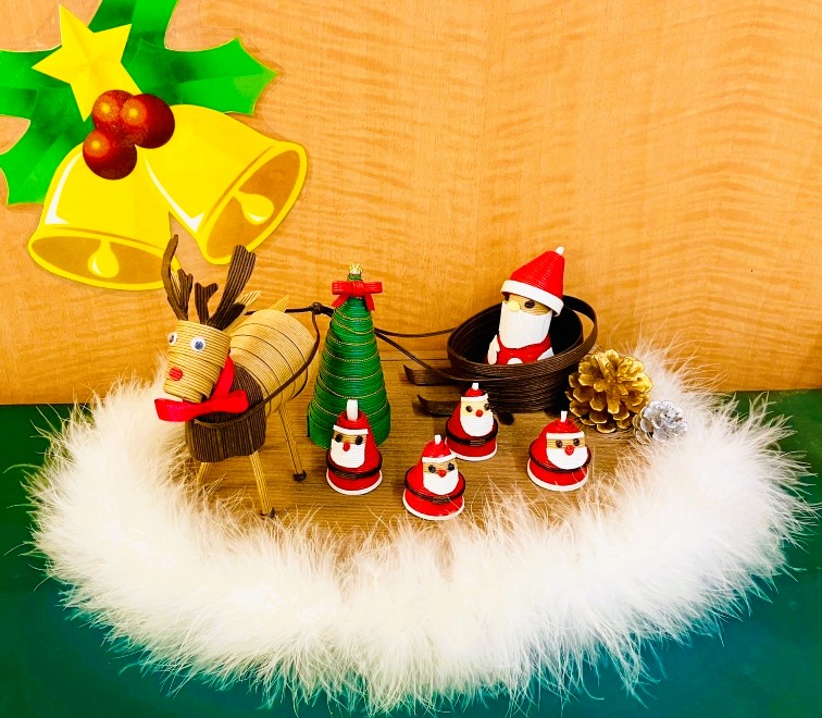 クラフトバンドで彩るクリスマス