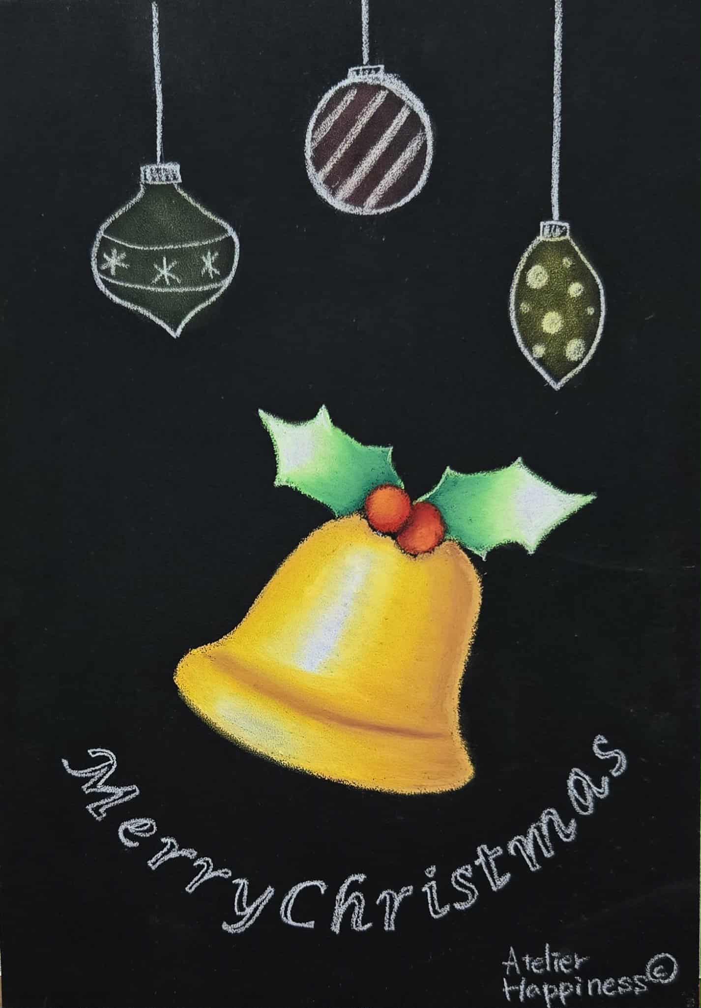 11/30 クリスマスのチョークアート