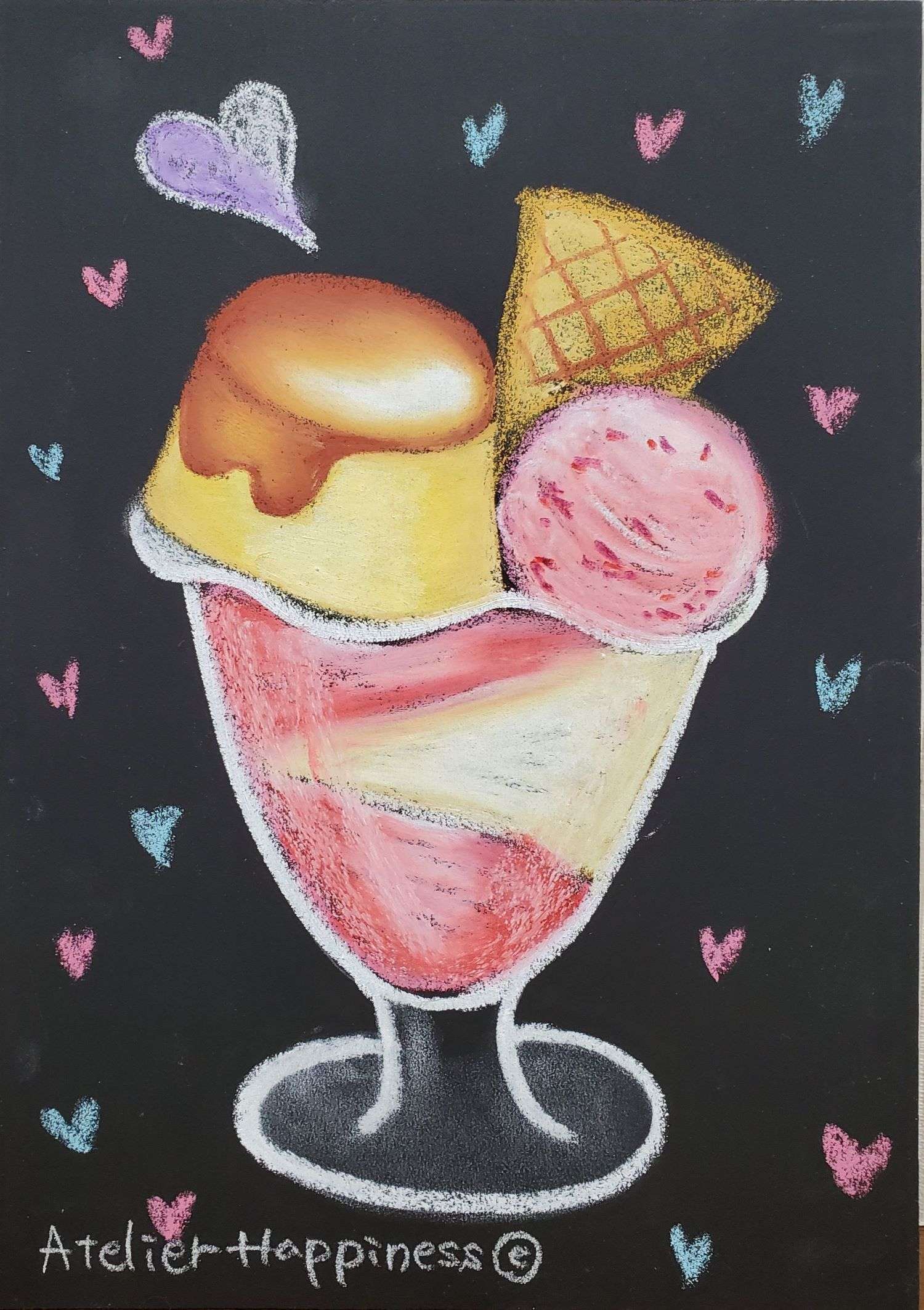 11/30 クリスマスのチョークアート