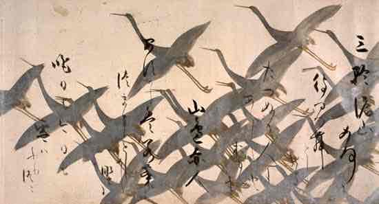 (全4回)金銀と水墨で描く部分図 俵屋宗達の鶴下絵和歌巻の鶴 2/13・27・3/13・27