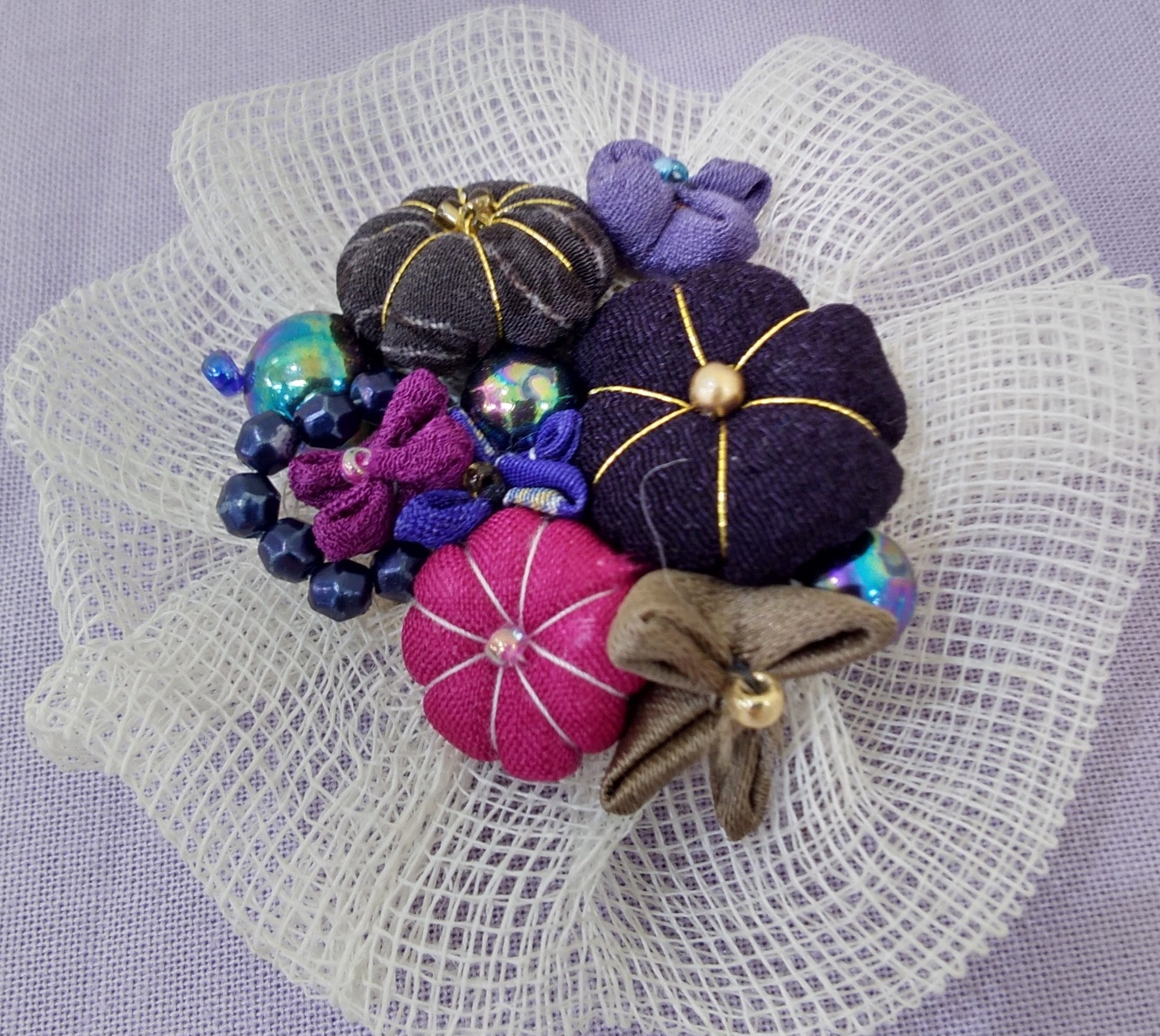 和布・ちりめんで作る(全6回) かわいいブローチ・チャーム