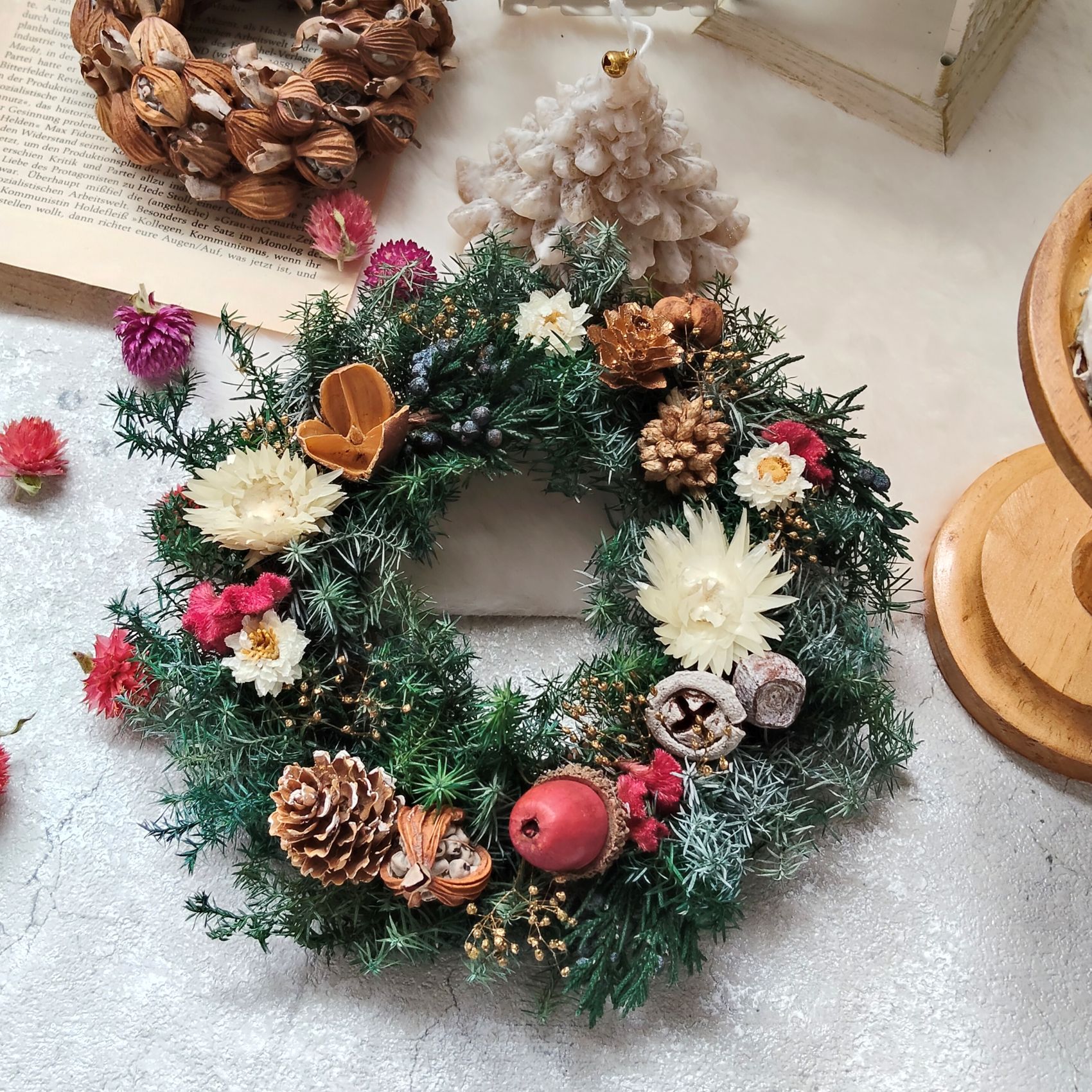 【クリスマス1Dayスペシャル】 「森と香りと木の実のX’masリース」 12/3(水)