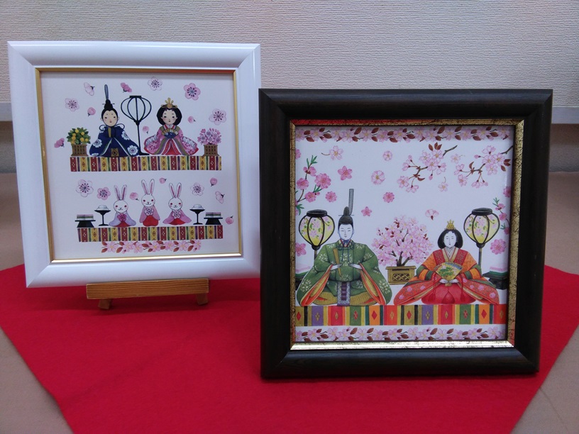 ポーセラーツで作るおひな様の額 特別1DAY講座 2/8(日)