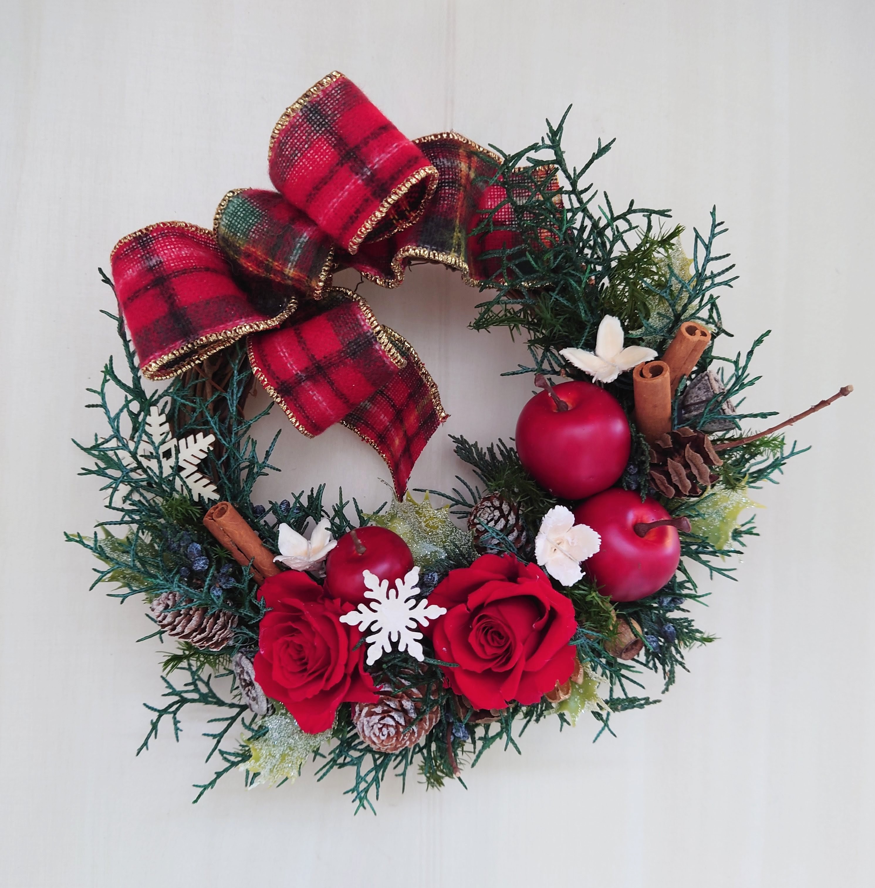 プリザ&アーティフィシャルフラワー 聖夜を彩る クリスマスリース作り HP限定 1DAY講座 12/12(金)
