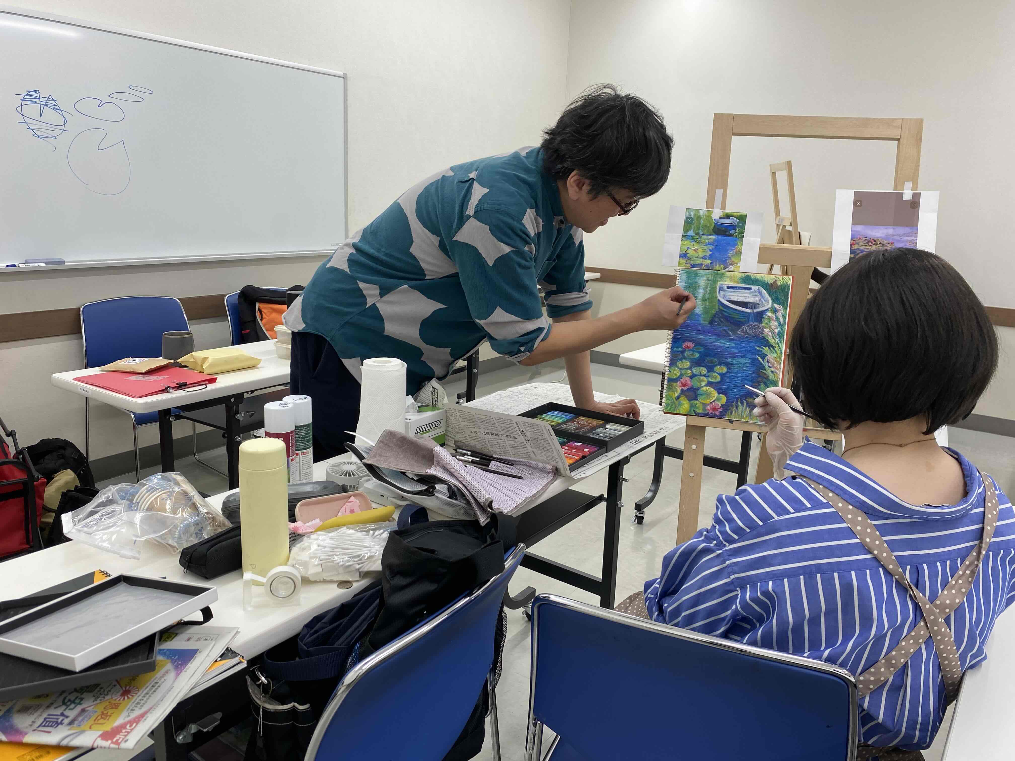 色鉛筆と水彩とパステル