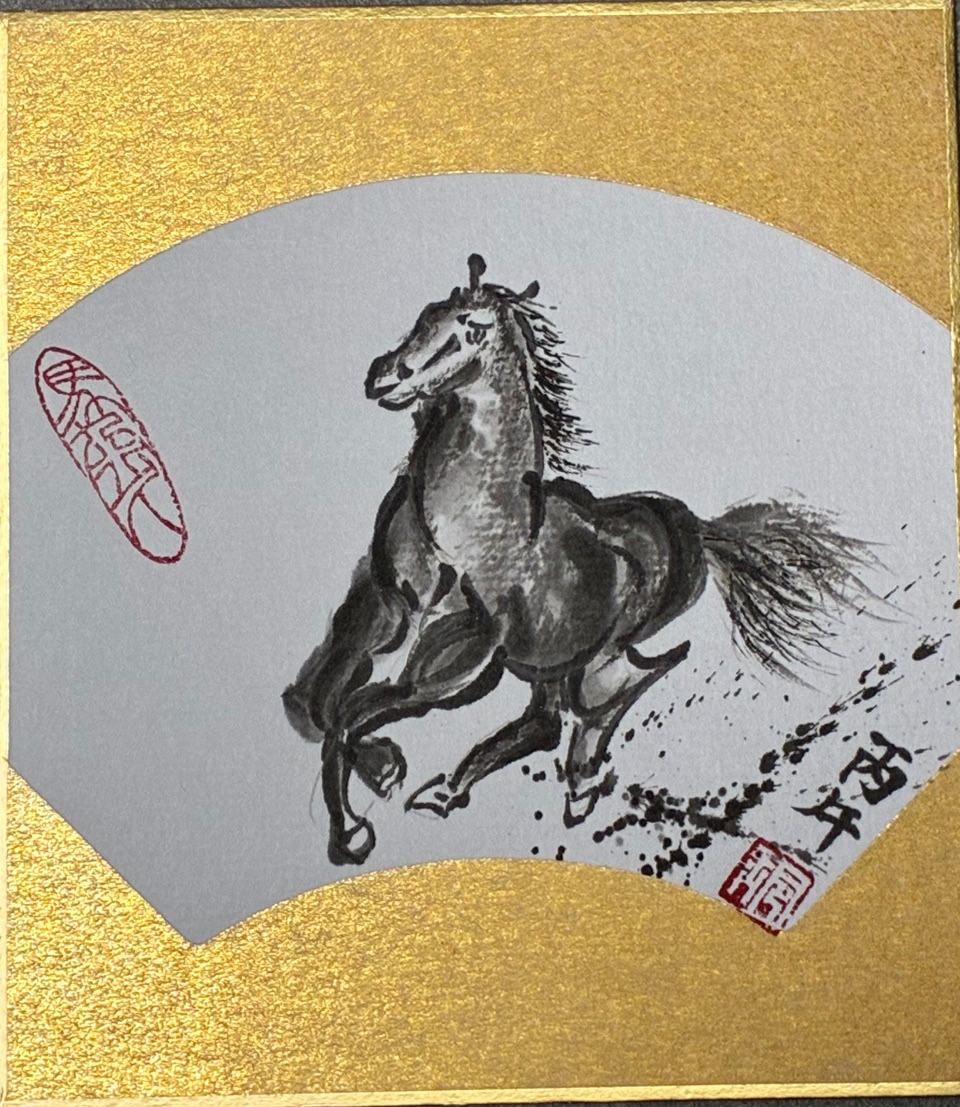 色紙や葉書に描く 季節の花を描く墨絵 新春の新講座 2/16(月)一日体験