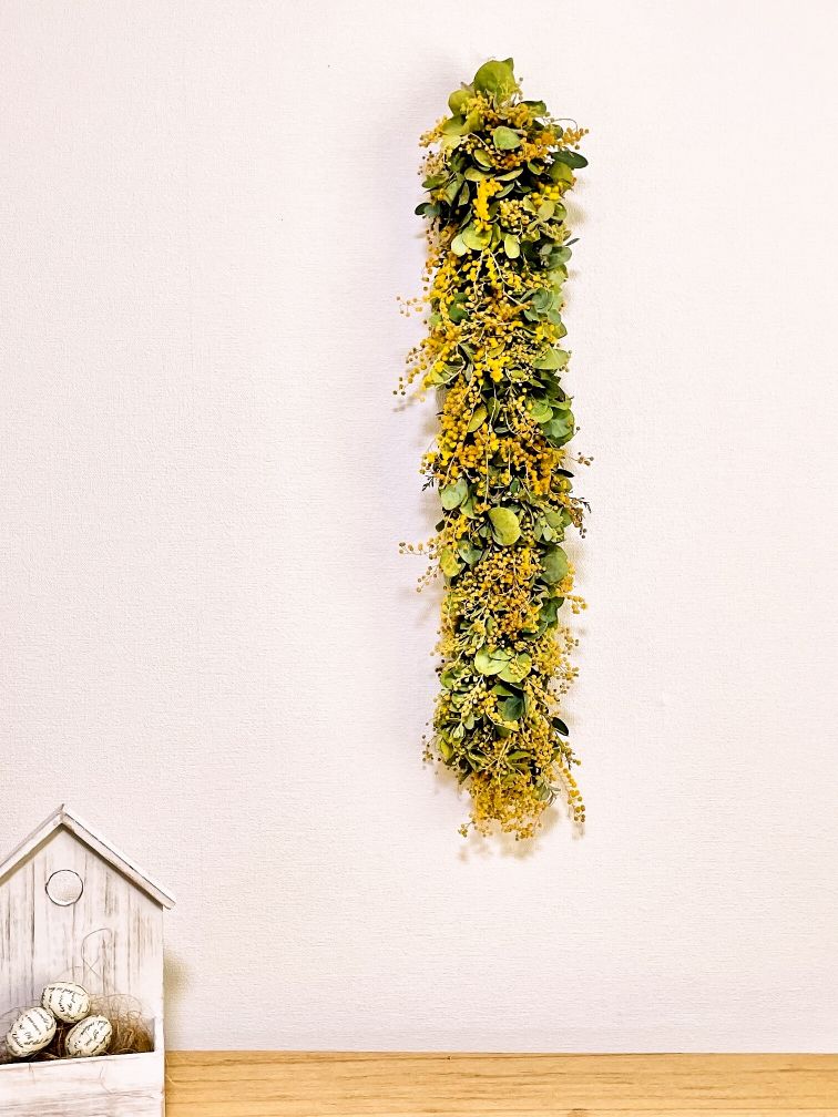 「春を呼び込むミモザのガーランド(壁飾り」 新春の1dayスペシャル 2/23(月)