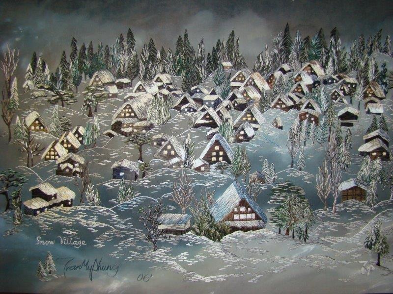 9327/まるで絵画のような ベトナム刺繍