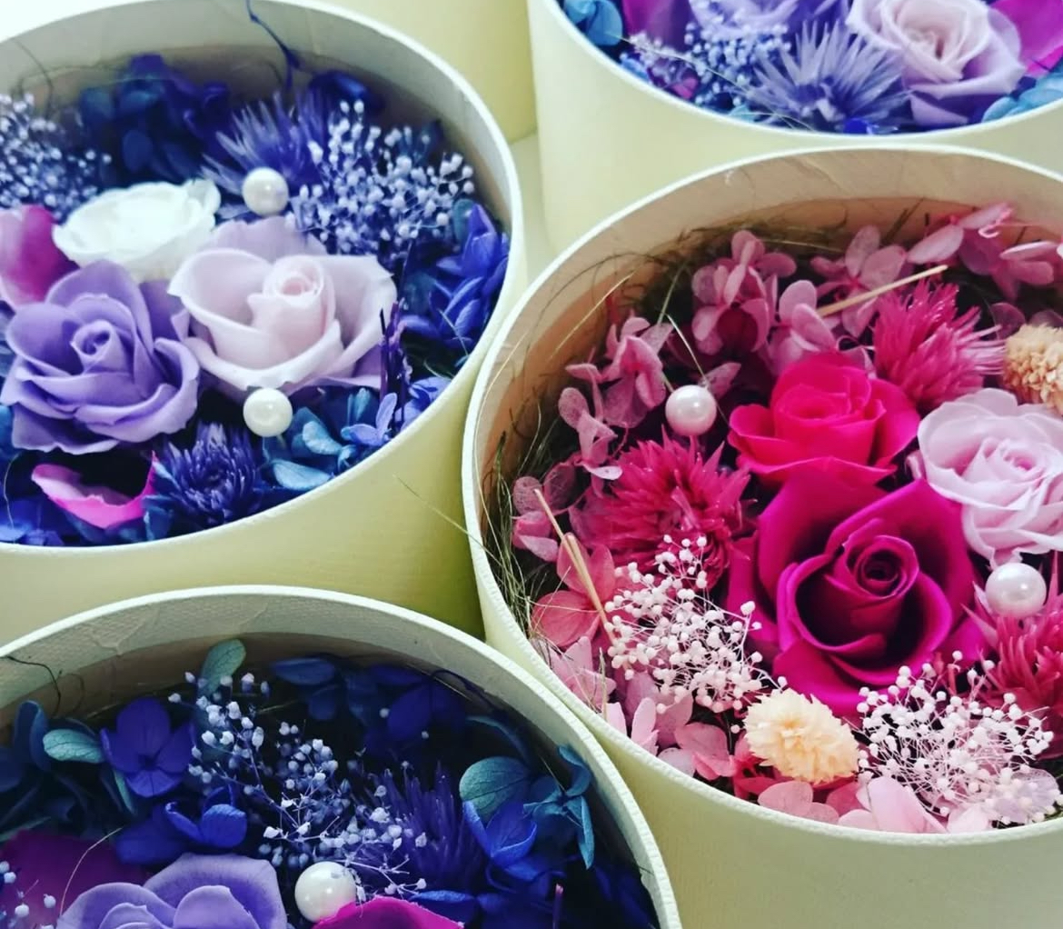 ワークショップ体験型 アロマ&プリザ フラワーメイト教室(全6回) 新春の新講座 2/20(金)スタート