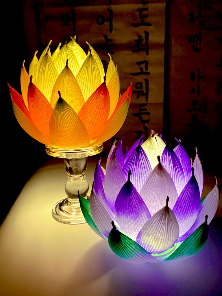 紙で作る蓮の花 蓮の花ランタン HP限定 1DAY講座 1/19(月)