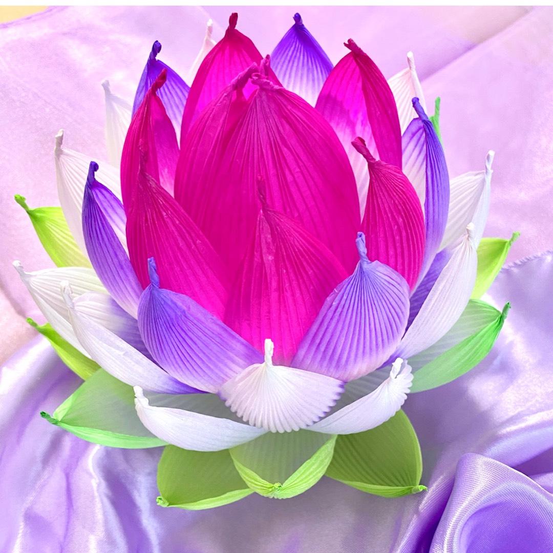 紙で作る蓮の花 蓮の花ランタン HP限定 1DAY講座 1/19(月)