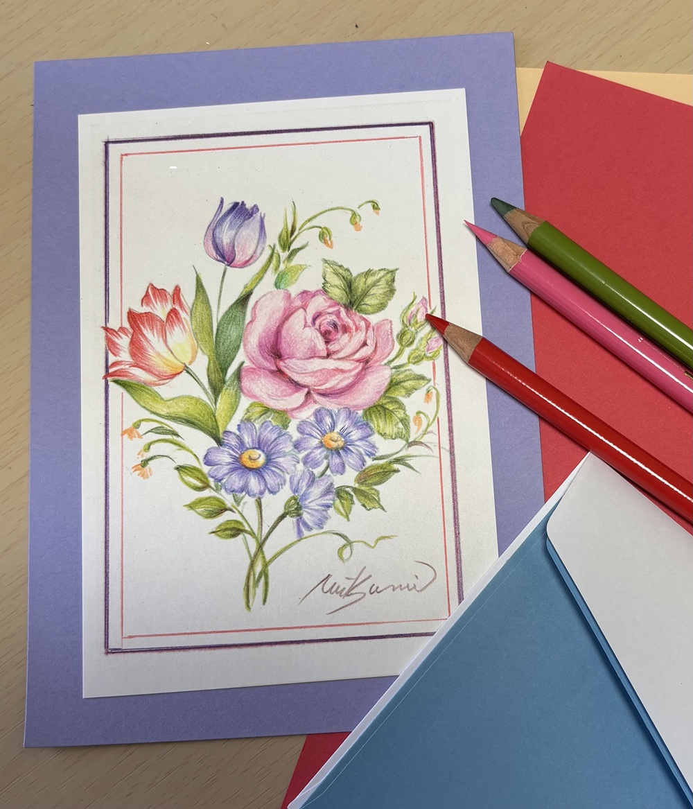 楽しくお絵描き お洒落に描く色鉛筆画