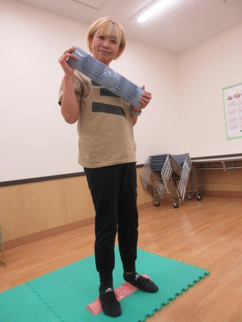 Wの刺激 あお竹踏みでエクササイズ