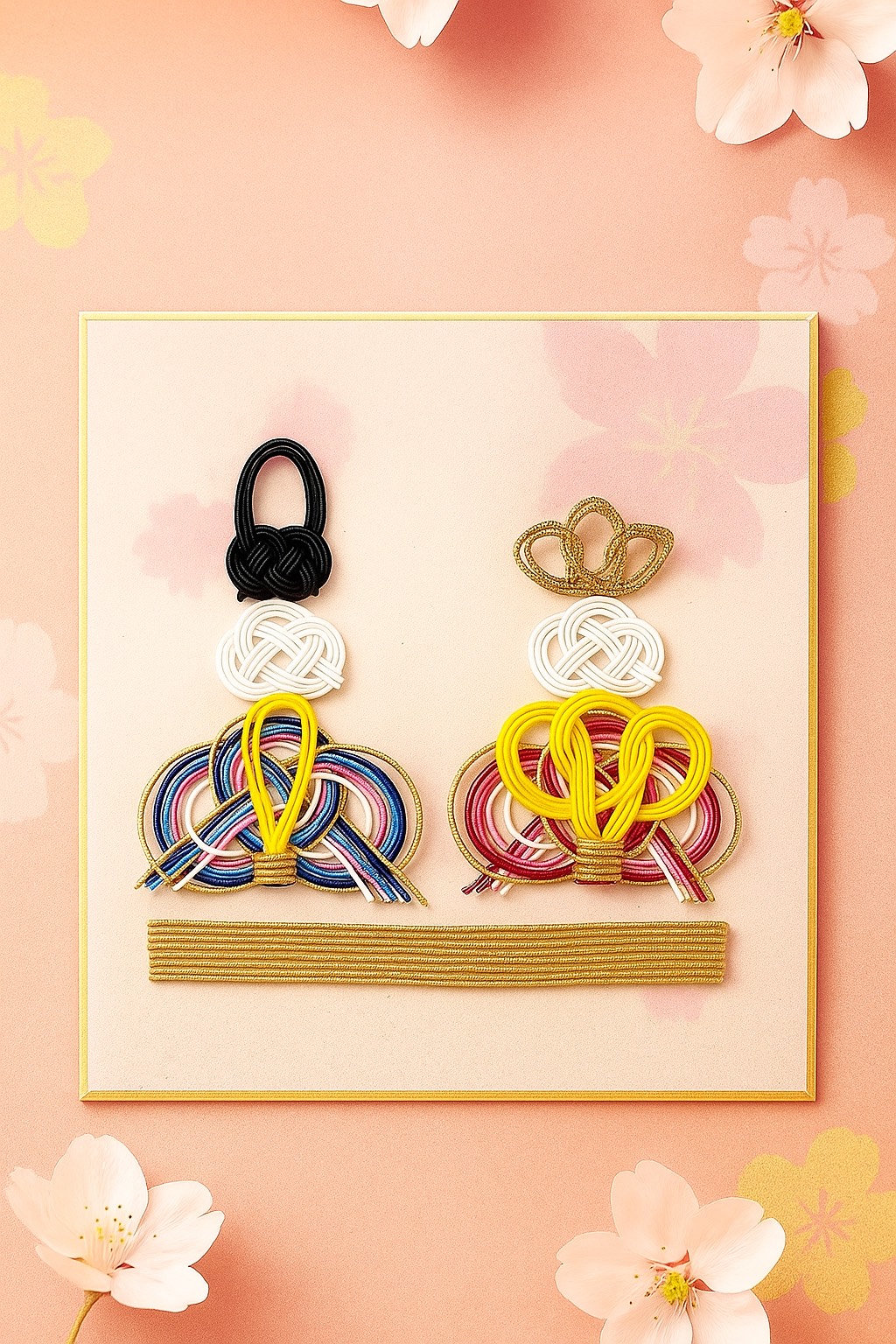 水引で作るお雛様