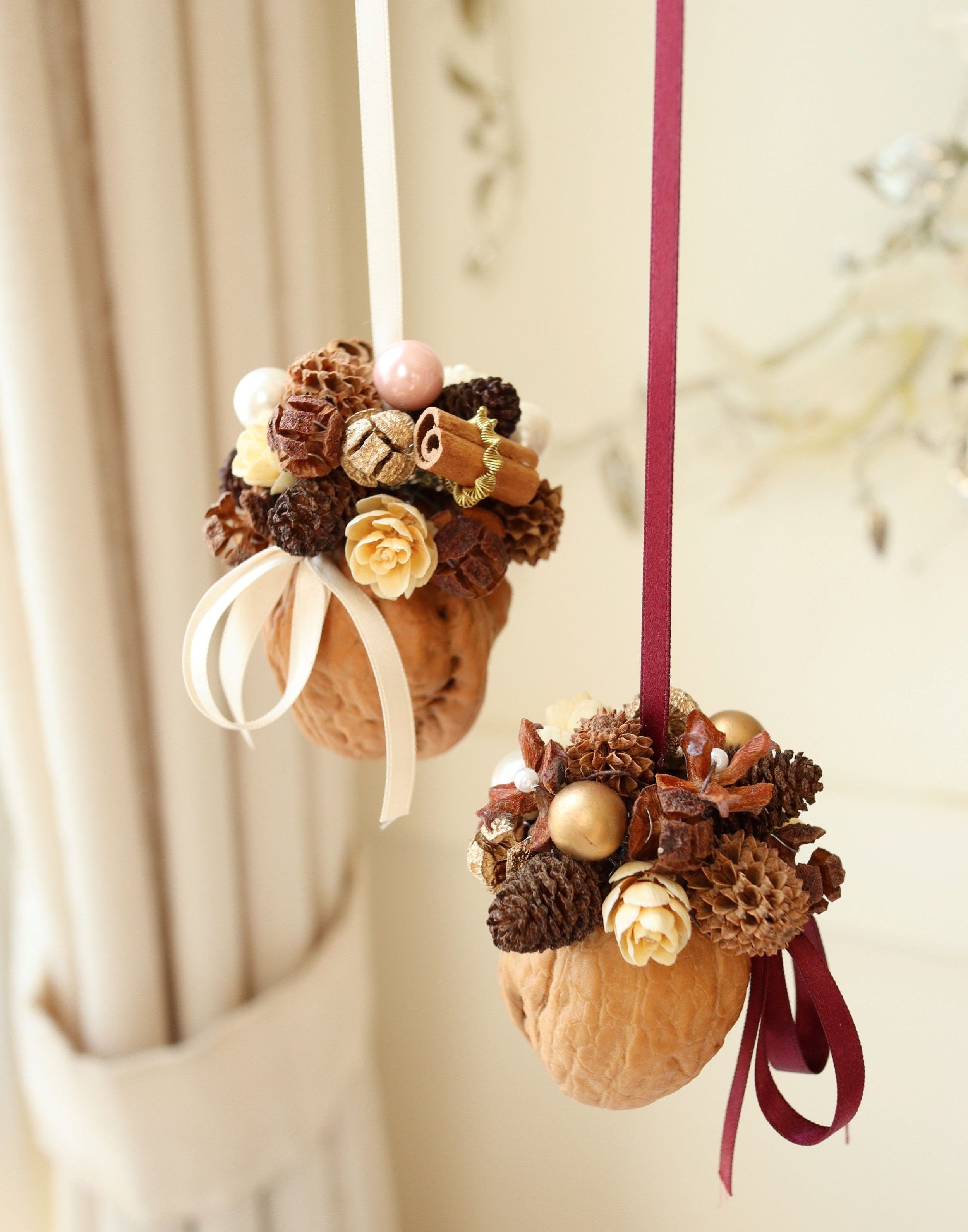 ヨーロッパ生まれの木の実のクラフト トロッケンクランツ