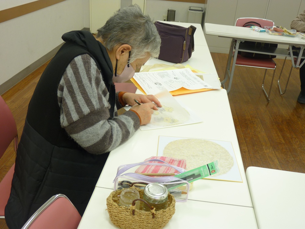 和紙で四季を描こう 和紙ちぎり絵