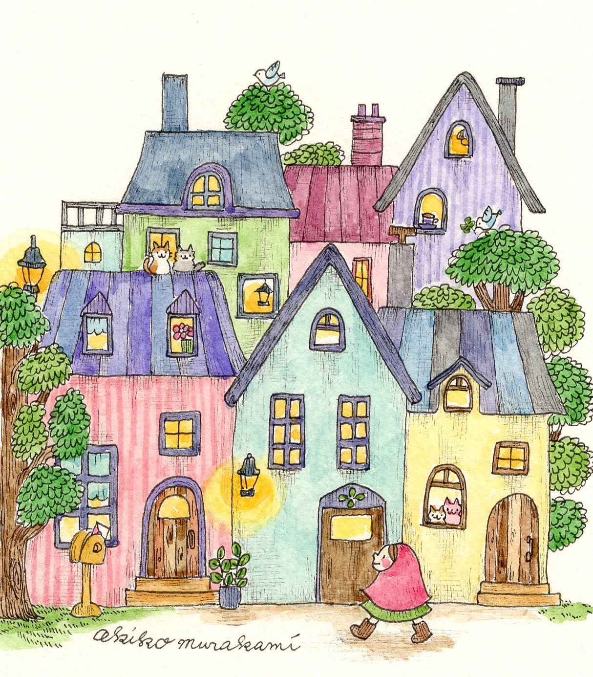 ミリペンと透明水彩で描く ★小さなイラスト 新春の新講座 2/12・26(木)特別体験会