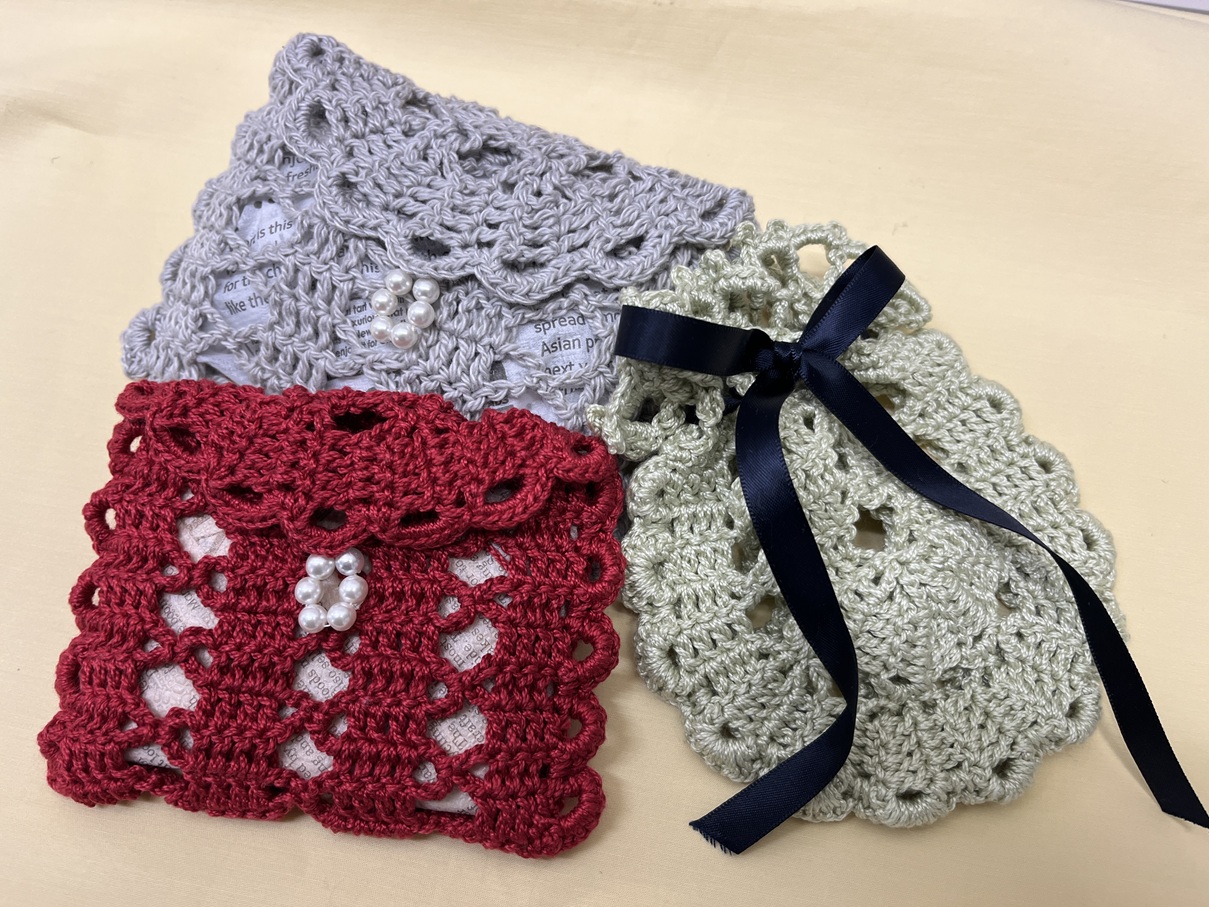 かぎ針編みでつくる ブリューゲルレースのポーチ 全2回